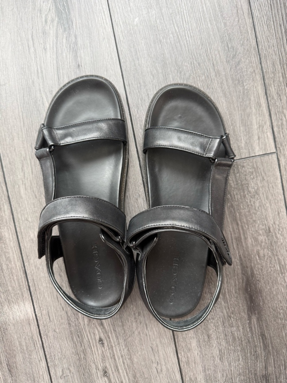COACH Black Sporty Dad Sandals— Size 11 - Picture 4 of 7